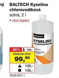 Barvy a laky drogerie BALTECH Kyselina chlorovodíková solná, 2l nabídka