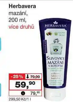 Barvy a laky drogerie Herbavera mazání, 200 ml nabídka