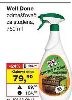 Barvy a laky drogerie Well Done odmašťovač za studena, 750 ml nabídka