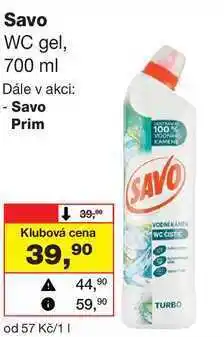 Barvy a laky drogerie Savo WC gel, 700 ml nabídka