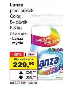 Barvy a laky drogerie Lanza prací prášek Color, 84 dávek, 6,3 kg nabídka