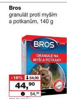 Barvy a laky drogerie Bros granulát proti myším a potkanům, 140 g nabídka