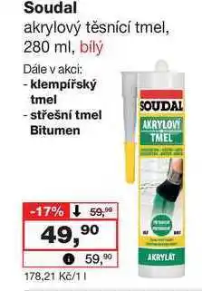 Barvy a laky drogerie Soudal akrylový těsnící tmel, 280 ml, bílý nabídka