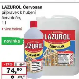 Barvy a laky drogerie LAZUROL Červosan přípravek k hubení červotoče, 1l nabídka