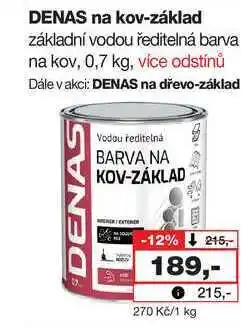 Barvy a laky drogerie DENAS na kov-základ základní vodou ředitelná barva na kov, 0,7 kg, více odstínů nabídka