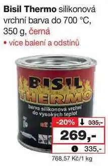 Barvy a laky drogerie Bisil Thermo silikonová vrchní barva do 700 °C, 350 g, černá nabídka