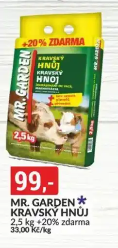 Baumax Mr. garden kravský hnůj nabídka