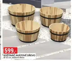 Baumax Květináč akátové dřevo nabídka