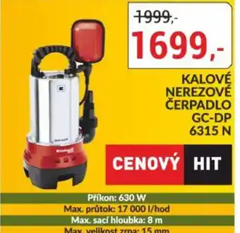 Baumax Kalové nerezové čerpadlo gc-dp 6315 N nabídka