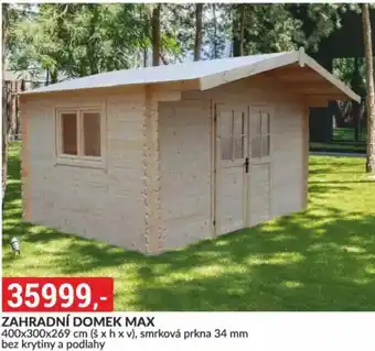 Baumax Zahradní domek max nabídka