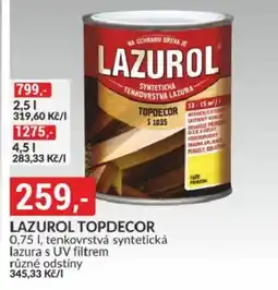 Baumax Lazurol topdecor nabídka