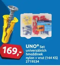 Baumax UNO® Set univerzálních hmoždinek nylon + vrut nabídka