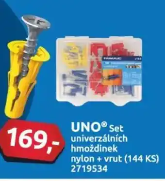 Baumax UNO® Set univerzálních hmoždinek nylon + vrut nabídka