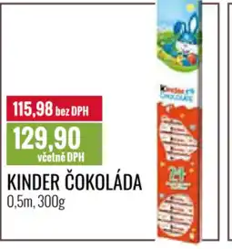 Ratio KINDER Čokoláda nabídka