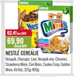 Ratio NESTLÉ Cereálie nabídka