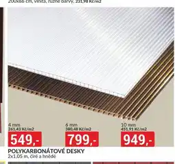 Baumax Polykarbonátová deska 10 mm nabídka