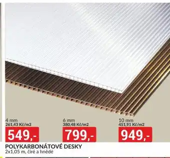 Baumax Polykarbonátová deska 4 mm nabídka