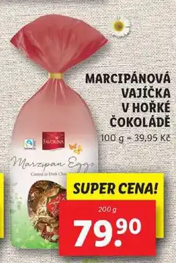 Lidl MARCIPÁNOVÁ VAJÍČKA V HOŘKÉ ČOKOLÁDĚ, 200 g nabídka