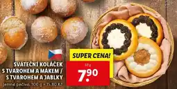 Lidl SVÁTEČNÍ KOLÁČEK S TVAROHEM A MÁKEM/S TVAROHEM A JABLKY, 50 g nabídka