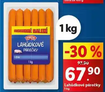 Lidl Lahůdkové párečky, 1 kg nabídka