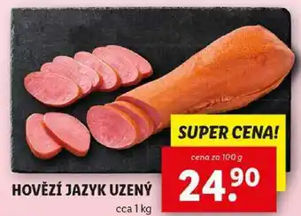 Lidl HOVĚZÍ JAZYK UZENÝ, cena za 100 g nabídka