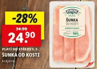 Lidl ŠUNKA OD KOSTI, 100 g nabídka