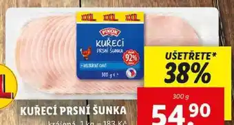 Lidl KUŘECÍ PRSNÍ ŠUNKA, 300 g nabídka