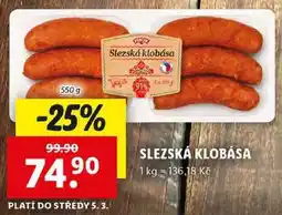 Lidl SLEZSKÁ KLOBÁSA, 550 g nabídka