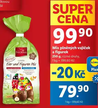 Lidl Mix plněných vajíček a figurek, 250 g nabídka