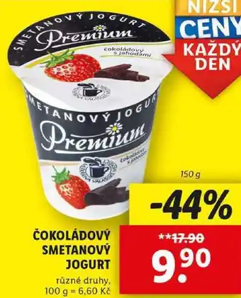 Lidl ČOKOLÁDOVÝ SMETANOVÝ JOGURT, 150 g nabídka