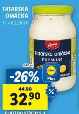 Lidl TATARSKÁ OMÁČKA, 380 ml nabídka