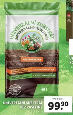 Lidl UNIVERZÁLNÍ SUBSTRÁT BEZ RAŠELINY, 40 l nabídka