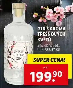 Lidl GIN S AROMA TŘEŠŇOVÝCH KVĚTŮ, 0,7 l nabídka