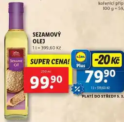 Lidl SEZAMOVÝ OLEJ, 250 ml nabídka