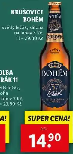 Lidl KRUŠOVICE BOHÉM, 0,5 l nabídka