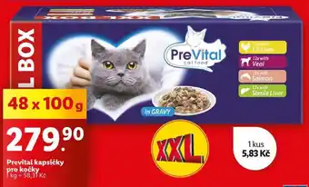 Lidl Prevital kapsičky pro kočky, 48x 100 g nabídka