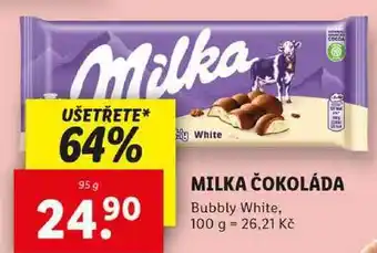 Lidl MILKA ČOKOLÁDA, 95 g nabídka