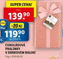 Lidl ČOKOLÁDOVÉ PRALINKY V DÁRKOVÉM BALENÍ, 250 g nabídka