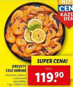 Lidl KREVETY CELÉ VAŘENÉ, 300 g nabídka