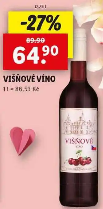 Lidl VIŠŇOVÉ VÍNO, 0,75 l nabídka