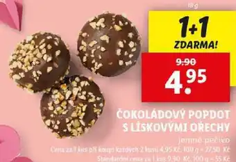 Lidl ČOKOLÁDOVÝ POPDOT S LÍSKOVÝMI OŘECHY, 18 g nabídka