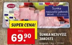 Lidl ŠUNKA NEJVYŠŠÍ JAKOSTI, 300 g nabídka