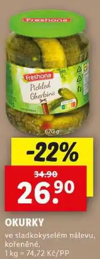 Lidl OKURKY, 670 g nabídka