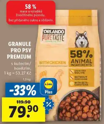 Lidl GRANULE PRO PSY PREMIUM, 1,5 kg nabídka