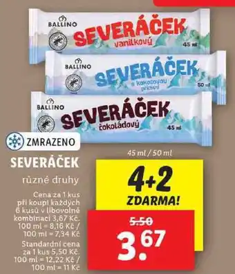 Lidl SEVERÁČEK, 45 ml/50 ml nabídka