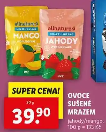 Lidl OVOCE SUŠENÉ MRAZEM, 30 g nabídka