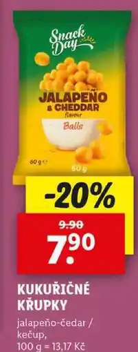 Lidl KUKUŘIČNÉ KŘUPKY, 60 g nabídka