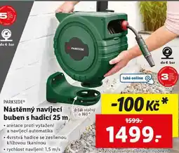 Lidl Nástěnný navíjecí buben s hadicí 25 m nabídka