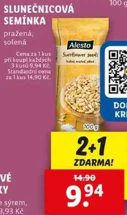 Lidl SLUNEČNICOVÁ SEMÍNKA, 100 g nabídka