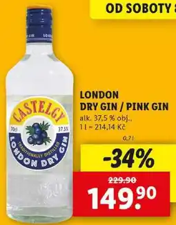 Lidl LONDON DRY GIN/PINK GIN, 0,7 l nabídka